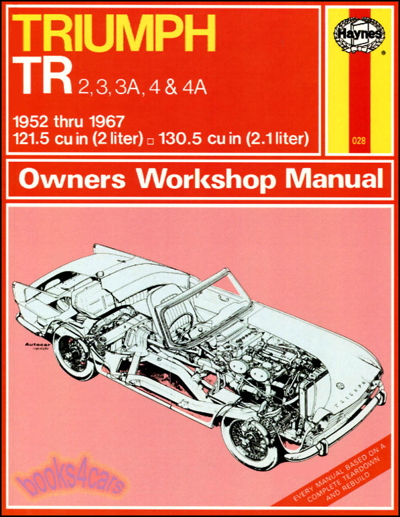view cover of 1952-1967 Triumph TR2-4A Shop Service Repair Manual TR2 TR3 TR4 & TR4A by Haynes