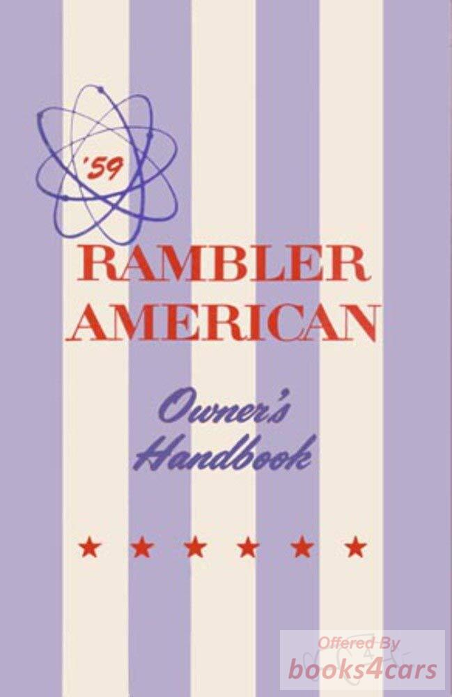 view cover of 1959 Rambler American Owners manual by Nash