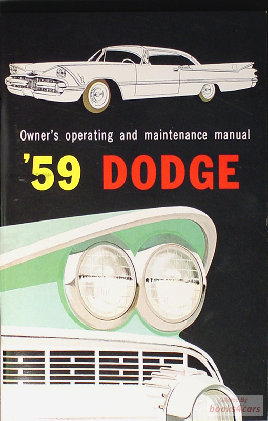 view cover of 1959 Owners Manual by Dodge