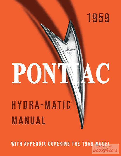 view cover of 1958-1959 Hydramatic shop service repair manual by Pontiac for Automatic Transmission