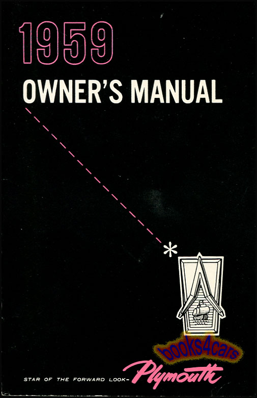 view cover of 1959 Owners Manual by Plymouth