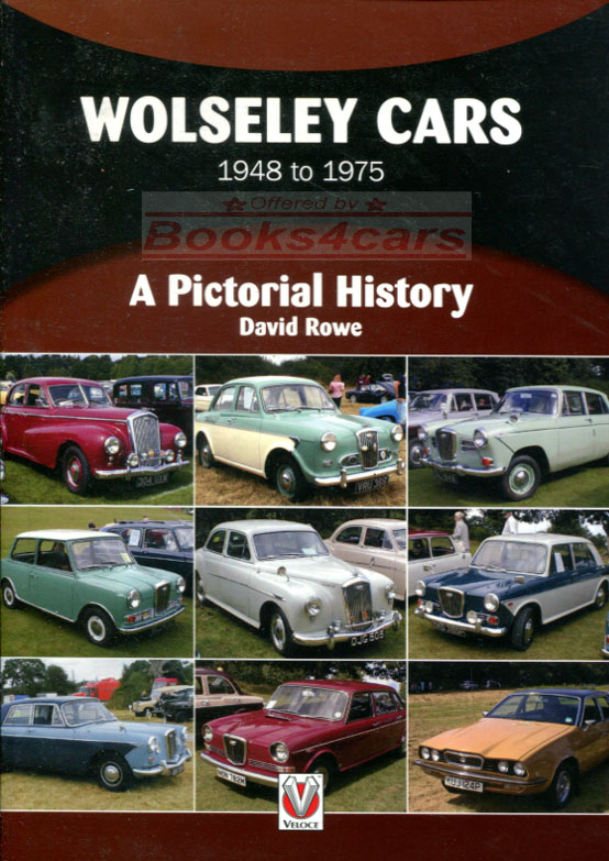 view cover of 1948-1975 Wolseley Cars: A Pictorial History 80 pages by D Rowe