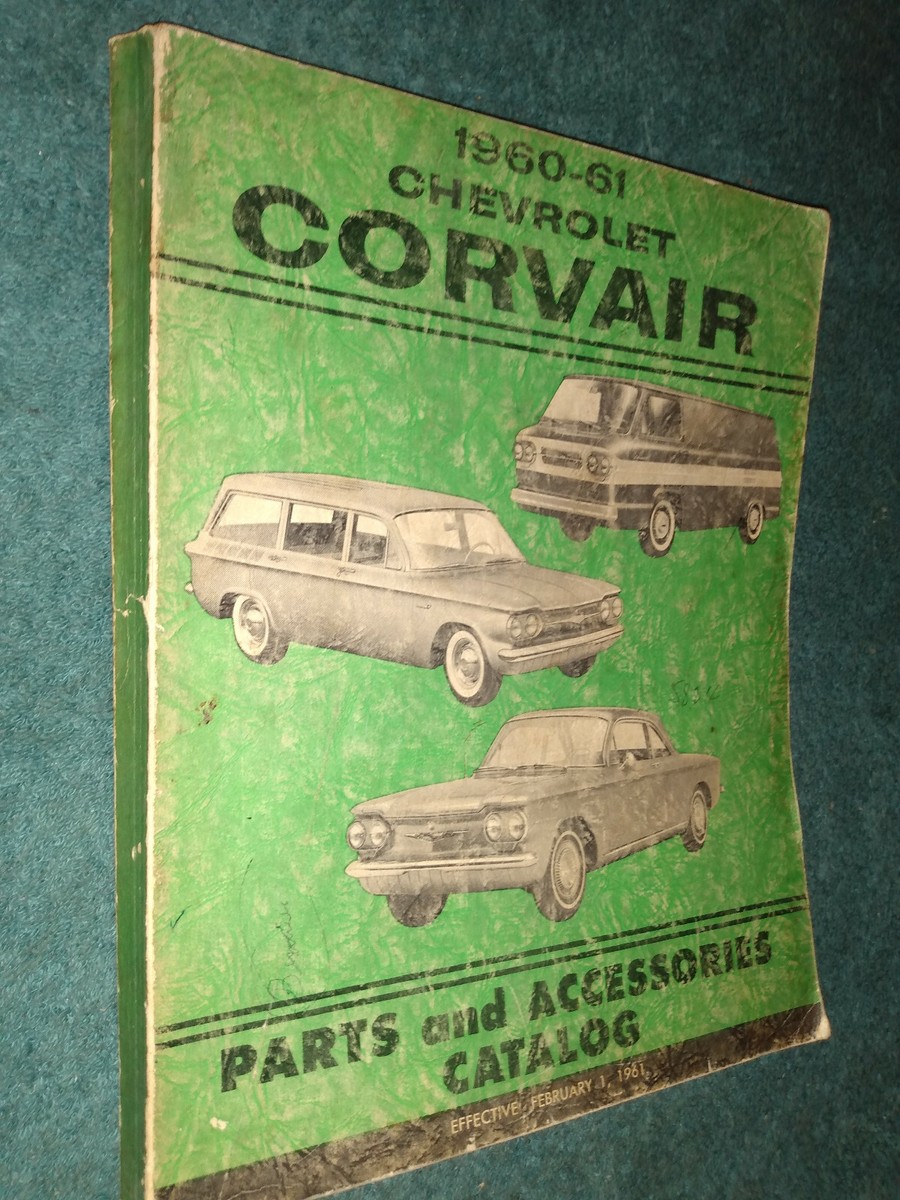 view cover of 1960-1961 Corvair Parts and Accessories Manual by Chevrolet