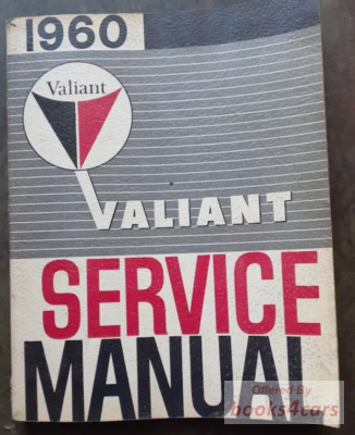 view cover of 1960 Valiant Shop Service Repiar Manual by Plymouth