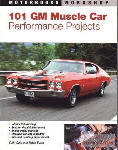 view cover of 101 GM Muscle Car Performance Projects covers Camaro Chevelle GTO Cutlass Skylark Tempest Impala Monte Carlo El Camino and many others