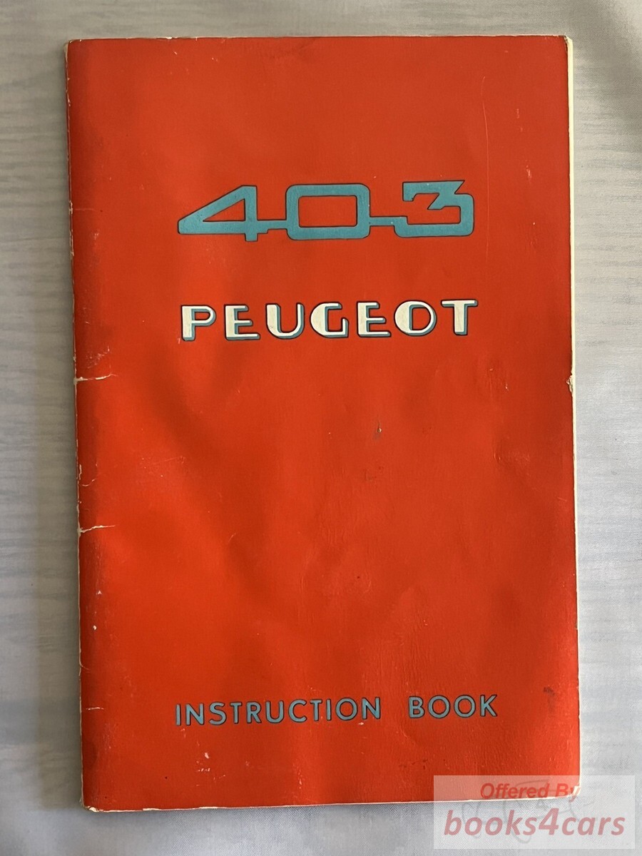 view cover of Peugeot 403 Owners Manual