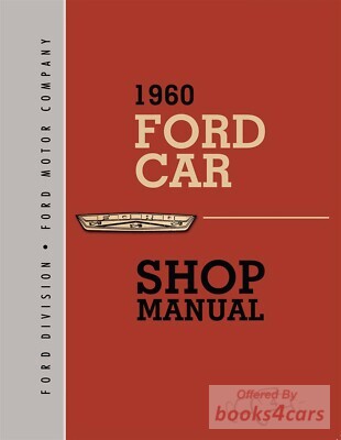 view cover of 1960 Shop service repair manual for Fairlane Galaxie Ranch Wagon Country Squire car by Ford, 500 pages