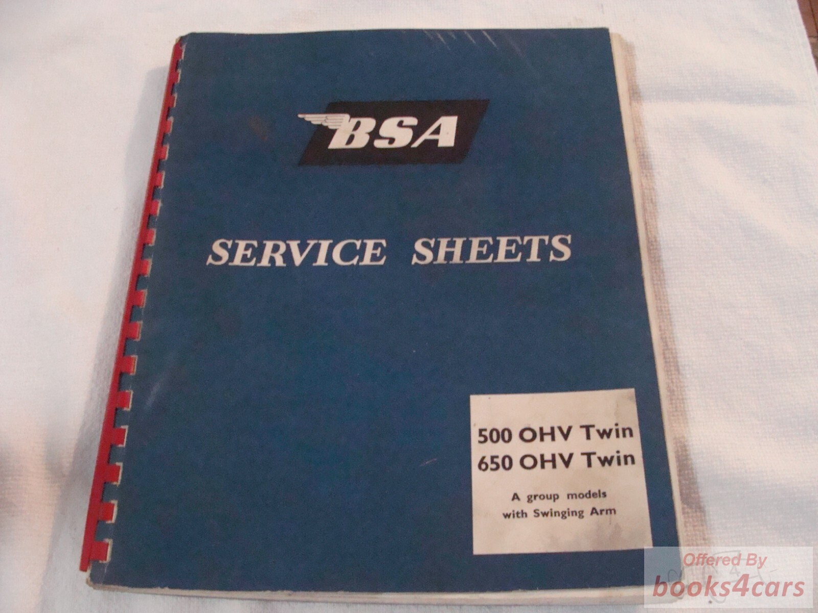 view cover of 1960 500 650 OHV Twin Service Sheets by BSA Motorcycle