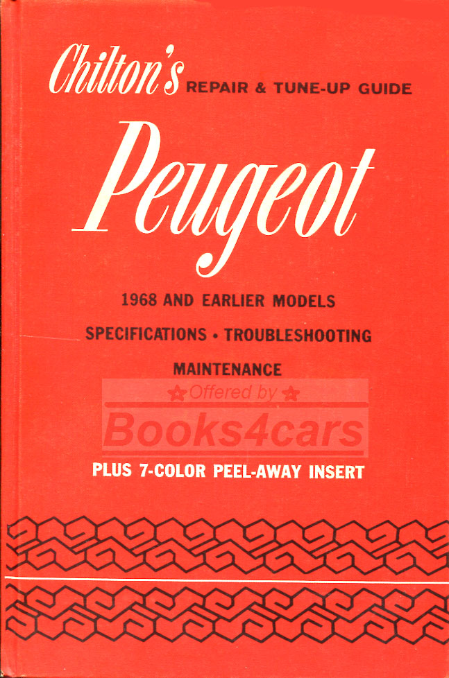 view cover of 1952-1968 Peugeot Shop Service Repair Manual By Chilton 403 404 & more