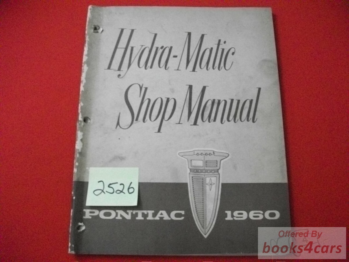 view cover of 1960 hydramatic Service shop manual by Pontiac: 111 pages