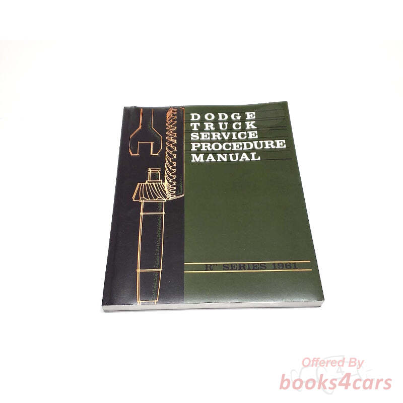 view cover of 1961 R-series Service Manual supplement by Dodge Truck