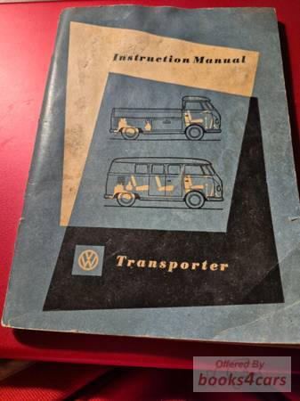 view cover of 1961 Volkswagen Transporter Owners Manual