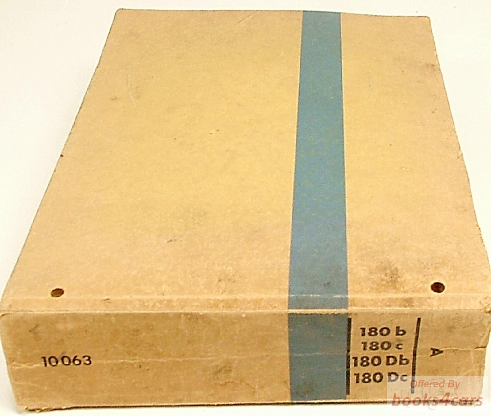 view cover of 1962 180C 180DC Illustrated Parts Manual By Mercedes Benz Complete with all part numbers