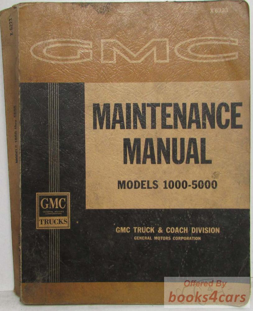 view cover of 1962 Shop Service Repair Manual by GMC Truck 1000-5000