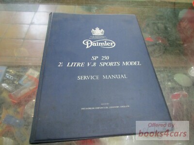 view cover of SP250 Dart shop Service Repair Manual by Daimler