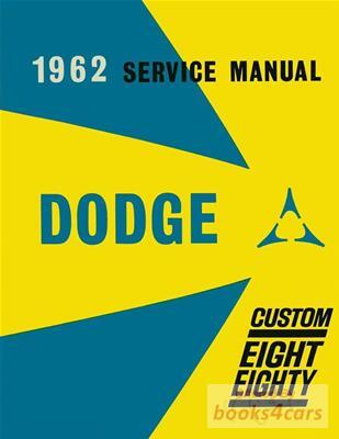 view cover of 1962 880 Custom Service manual supplement by Dodge