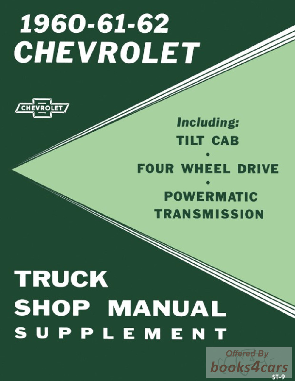 view cover of 1961-1962 Truck Shop manual Supplement by Chevrolet Truck to be used in conjunction with 1960 manual
