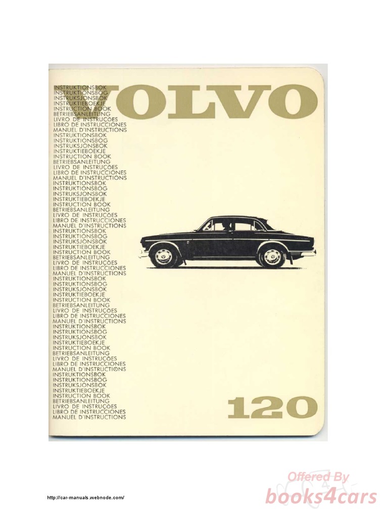 view cover of 1962 121 122 S Owners Manual Driving Maintenance by Volvo 63 pages