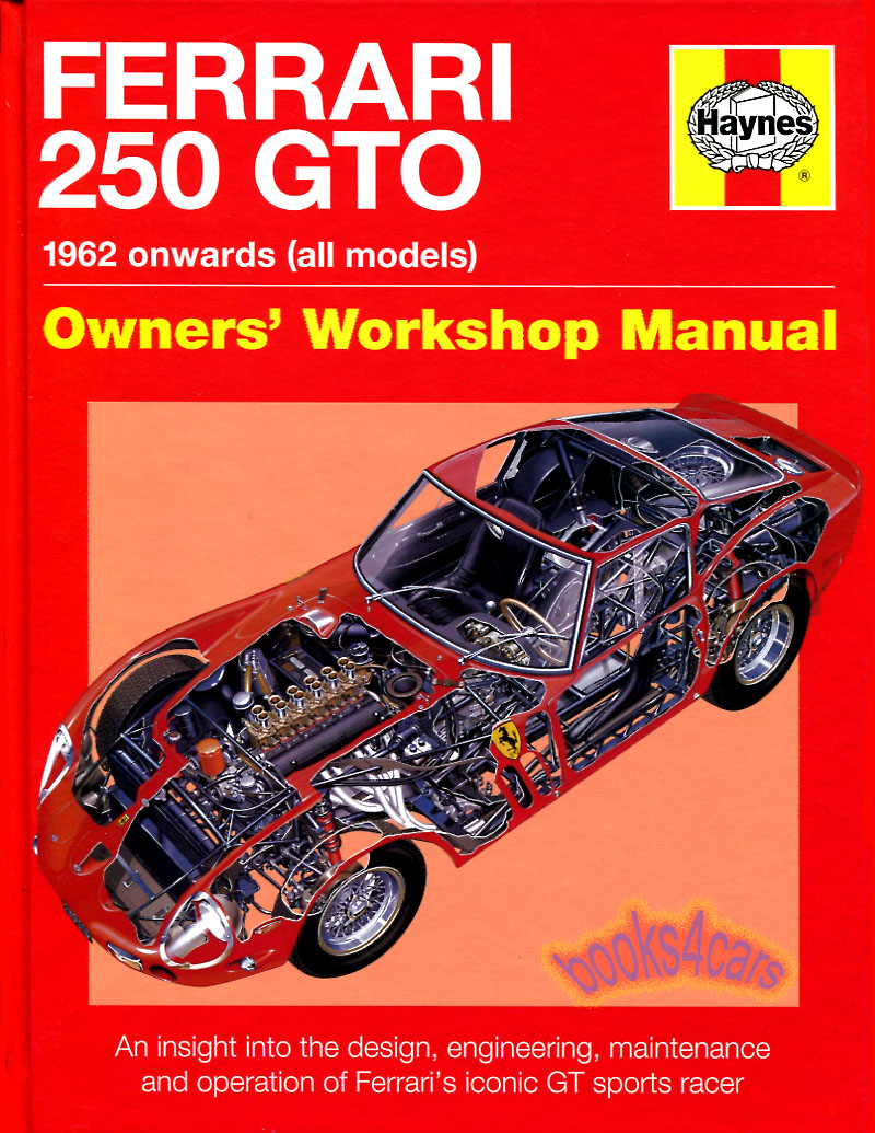 view cover of Ferrari 250 GTO Haynes Manual 160 pages hardcover