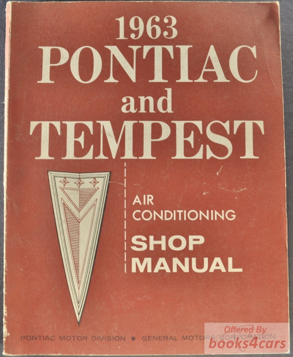 view cover of 1963 Air Conditioning Service Shop Manual by Pontiac