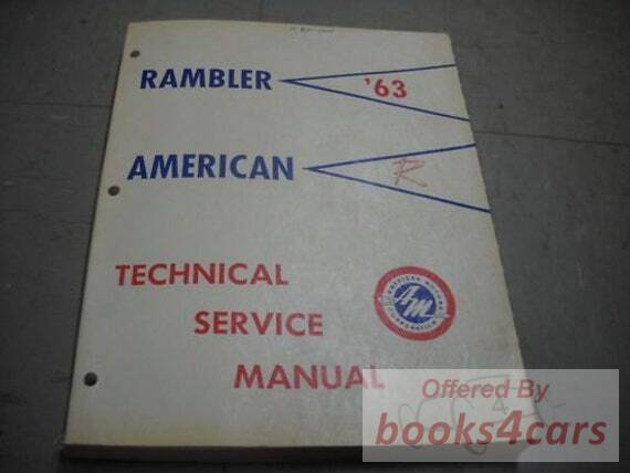 view cover of 1963 American Shop Service Repair Manual by Rambler AMC
