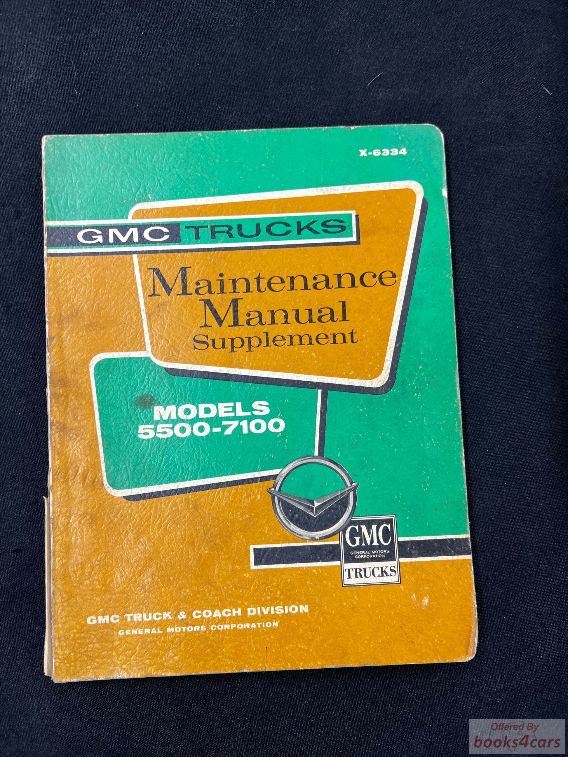 view cover of 1963 GMC truck 5500-7100 Shop manual Supplement