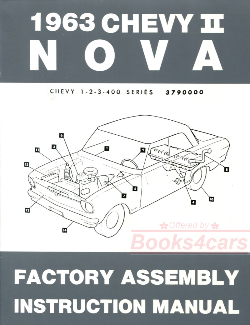 view cover of 1963 Nova & Chery II Assembly Manual by Chevrolet