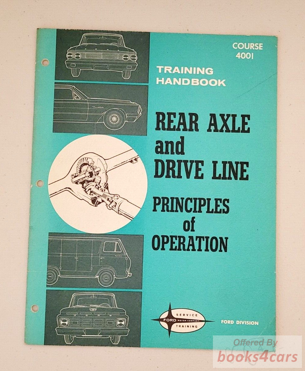 view cover of 1964 Axle Driveline Principles of Operation