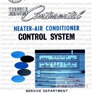 view cover of 1964 Continental Heater & Air Condioner Control System Shop Service Repair Manual by Lincoln