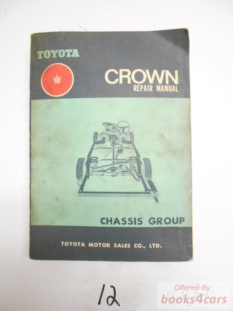 view cover of Crown Chassis Shop Service Repair Manual by Toyota publ. 1968