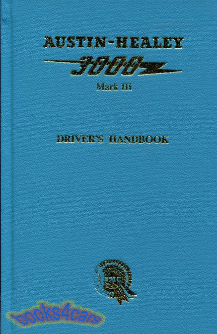 view cover of 1964-1967 Mk3 Owners Manual for Austin Healey 3000 Mk 3 III
