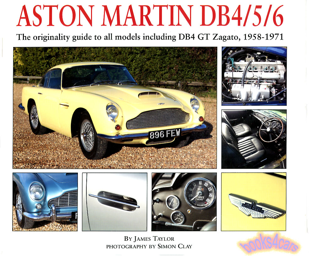 view cover of 1961-1970 Factory Original DB 4 5 6 156 pages by Taylor about Aston Martin DB4 DB5 & DB6