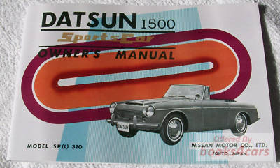 view cover of 1965 Roadster 1500 owners manual by Datsun