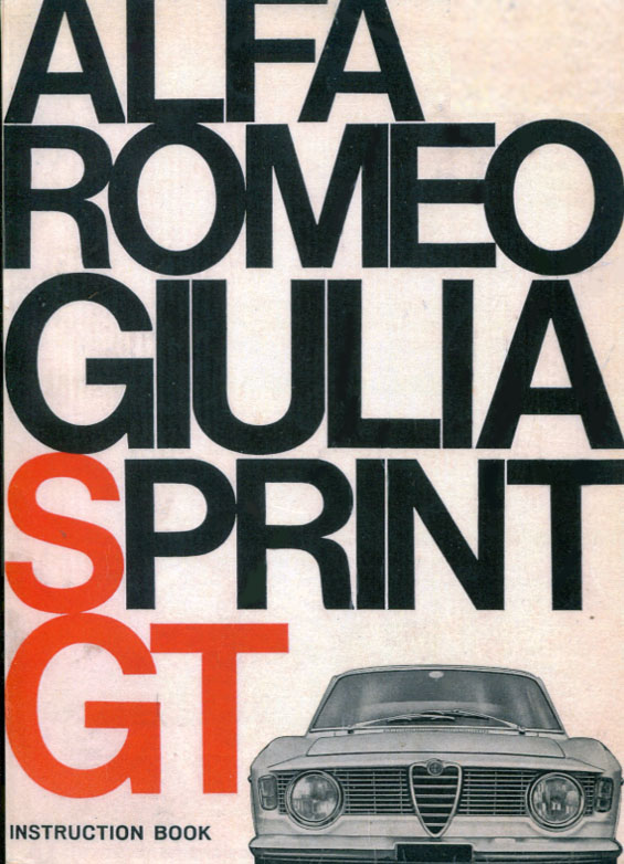 view cover of Giulia Sprint GT GTA GTC GT Veloce owners service manual by alfa Romeo in ITALIAN language 110 pgs.