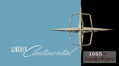 view cover of 1965 Continental Owners Manual by Lincoln