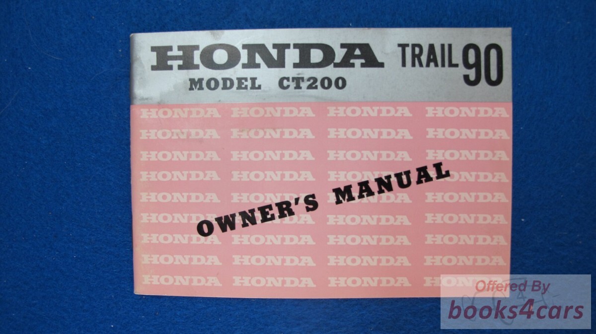 view cover of 1965 CT200 Trail 90 Owners Manual by Honda 48 pgs CT 200