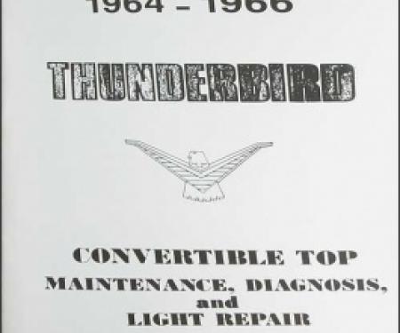 view cover of 1964-1966 Thunderbird Convertible Top Repair Manual 31 pages by Ford