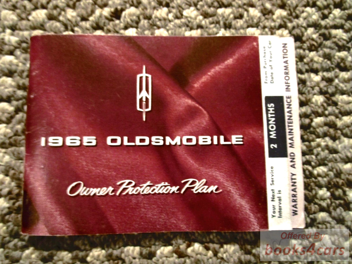 view cover of 1965 Oldsmobile Owner ProtectionPlan