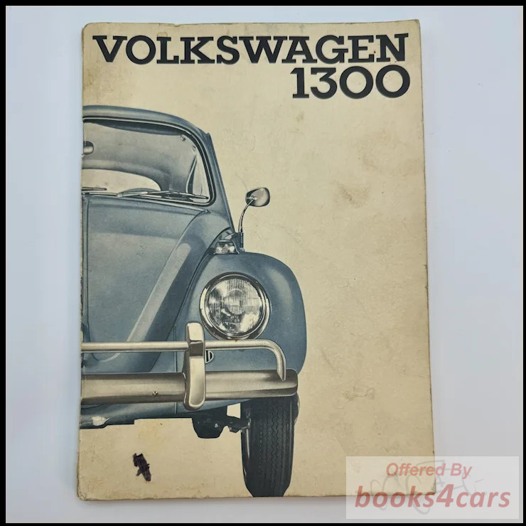 view cover of 1966 1300 Beetle Owners Manual by Volkswagen VW.