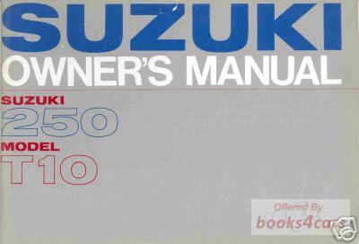 view cover of Owners Manual Handbook for T10 1966