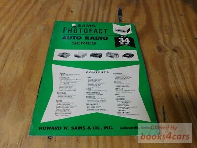 view cover of 1966 Auto Radio Series 34 Service Manual by Sams Photofact