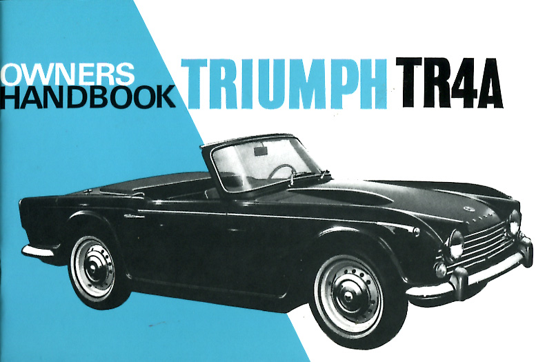 view cover of 1965-1967 TR4A owners manual by Triumph