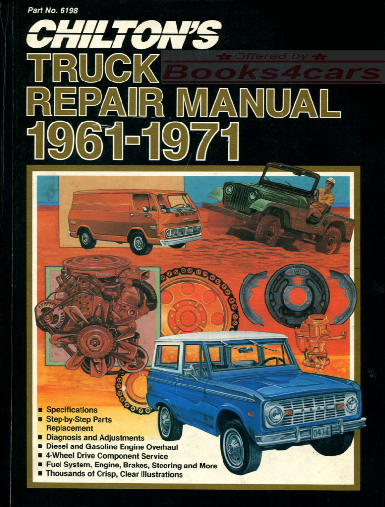 view cover of 1961-1971 Domestic Truck Shop Service Repair Manual by Chiltons