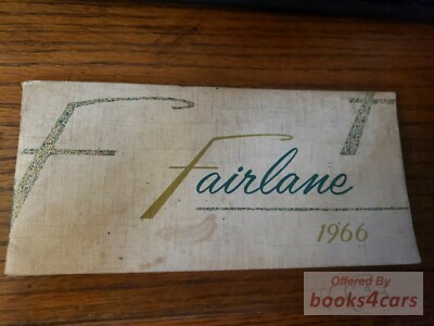 view cover of 1966 Fairlane Owners Manual by Ford