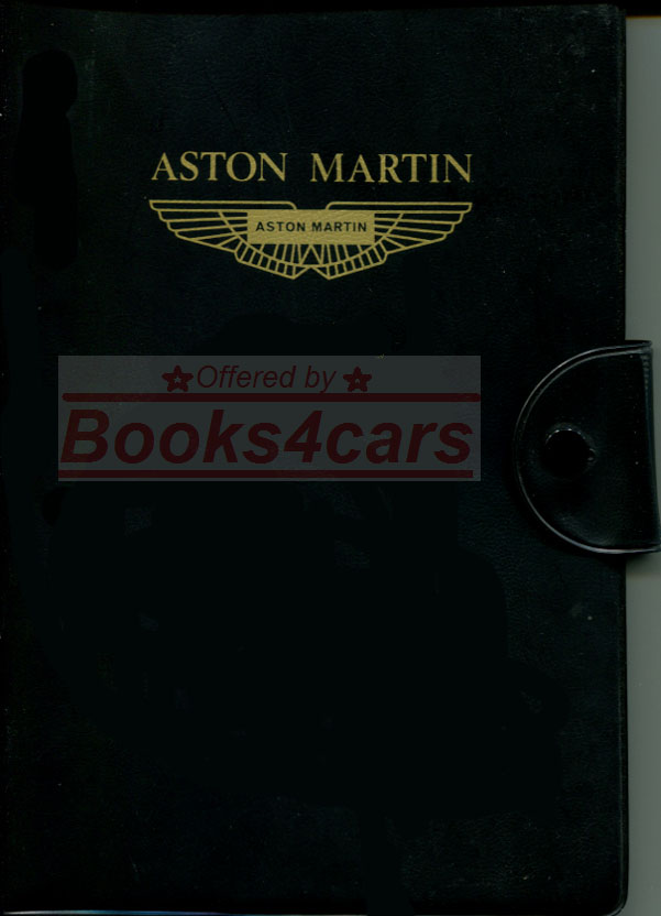 view cover of 1966-1969 DB6 Mk1 Owners Manual by Aston Martin for DB 6