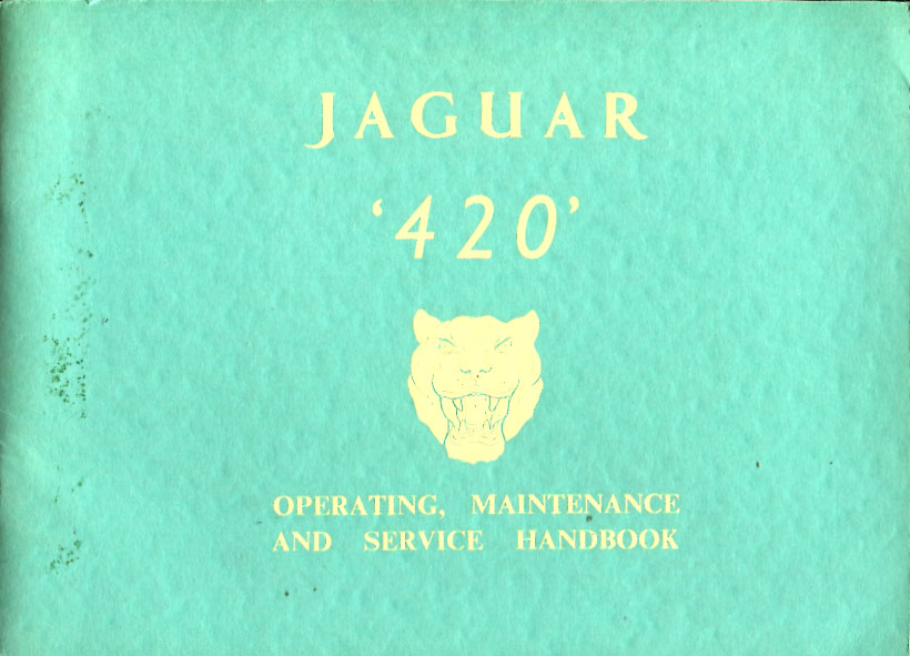 view cover of 420 Owners manual by Jaguar