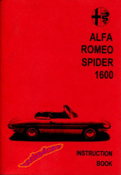 view cover of Duetto 1600 Spider Owners Manual by Alfa Romeo