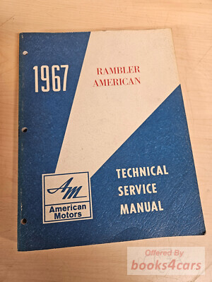 view cover of 1967 Rambler American Shop Service Repair Manual by AMC