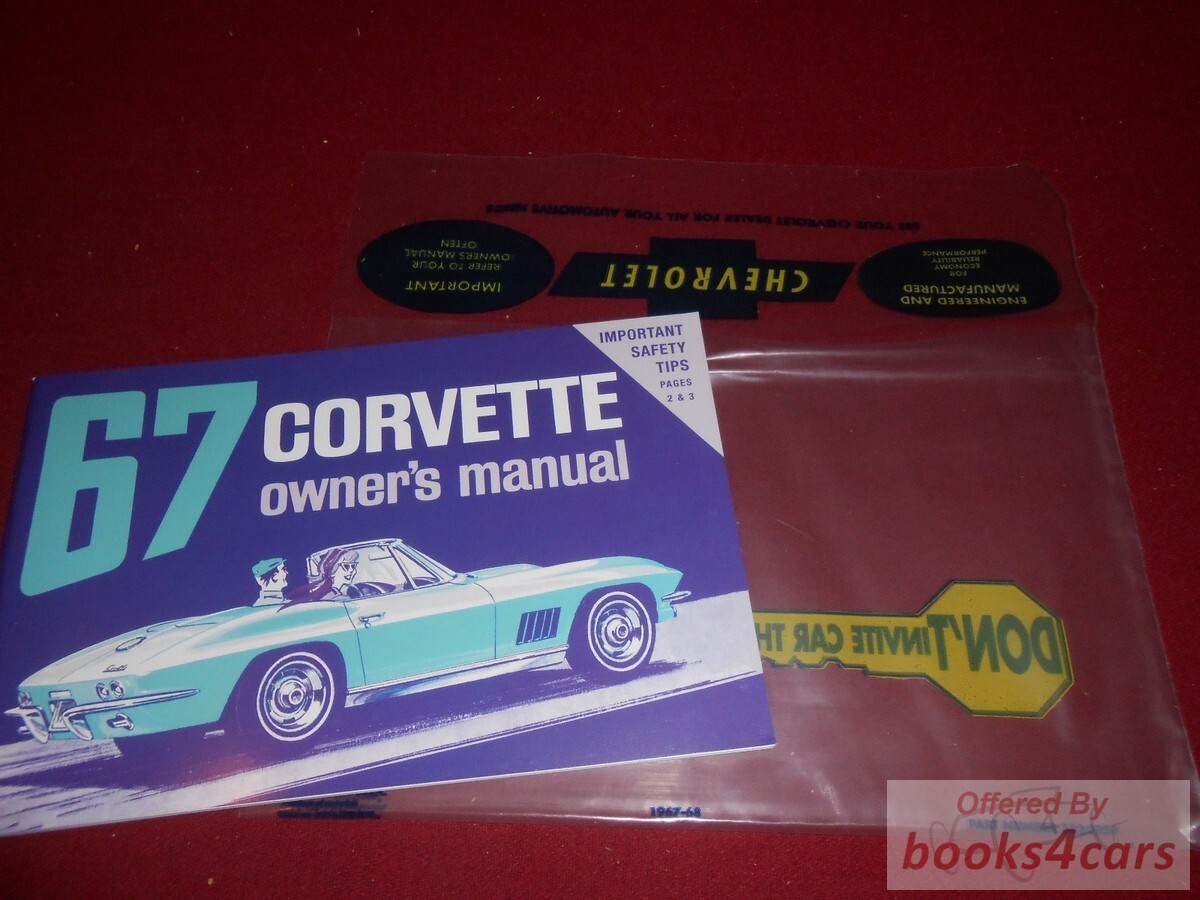 view cover of 1967 Corvette owner's manual by Chevrolet
