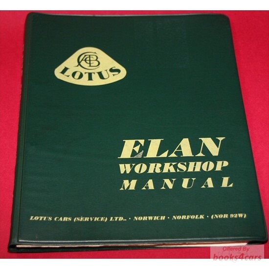 view cover of 1962-1973 Elan Shop Service Repair Manual by Lotus